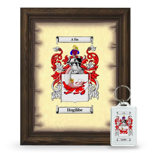 Hogilibe Framed Coat of Arms and Keychain - Brown