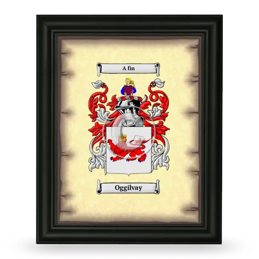 Oggilvay Coat of Arms Framed - Black