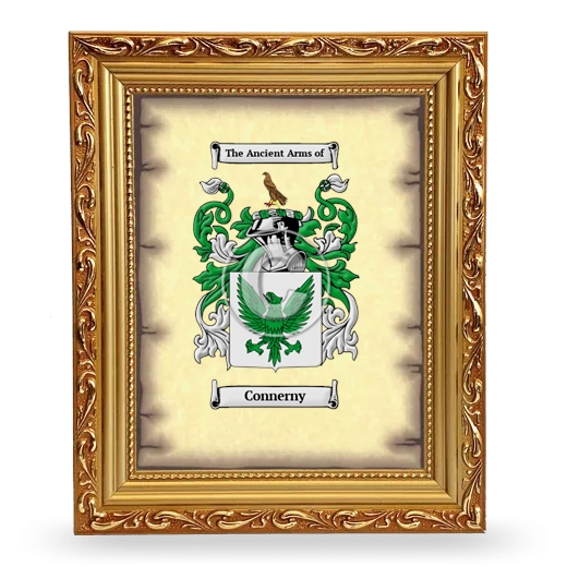 Connerny Coat of Arms Framed - Gold