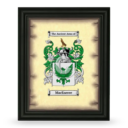 MacEneree Coat of Arms Framed - Black