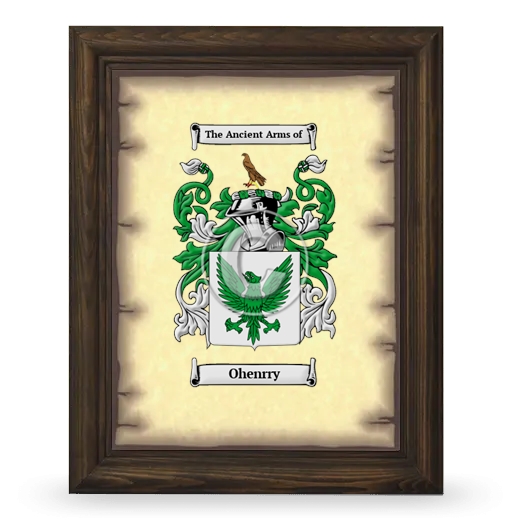 Ohenrry Coat of Arms Framed - Brown