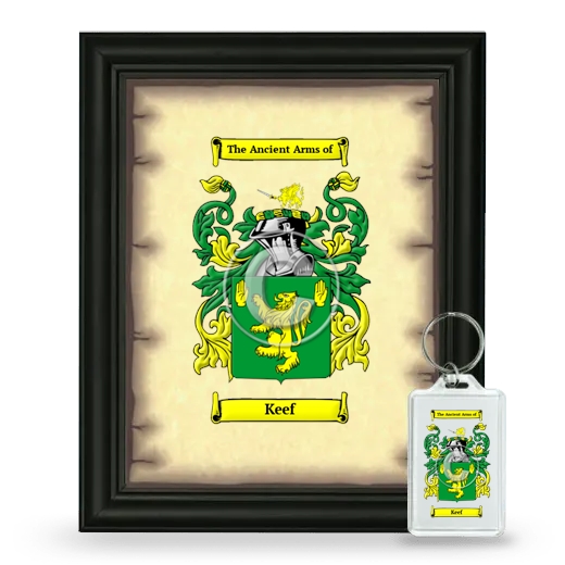 Keef Framed Coat of Arms and Keychain - Black