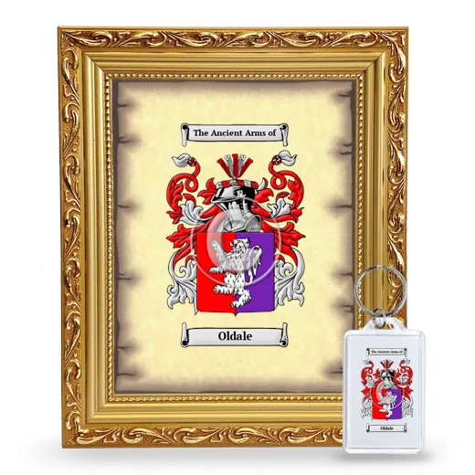 Oldale Framed Coat of Arms and Keychain - Gold