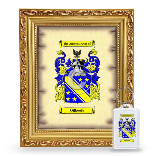 Oilbeefe Framed Coat of Arms and Keychain - Gold