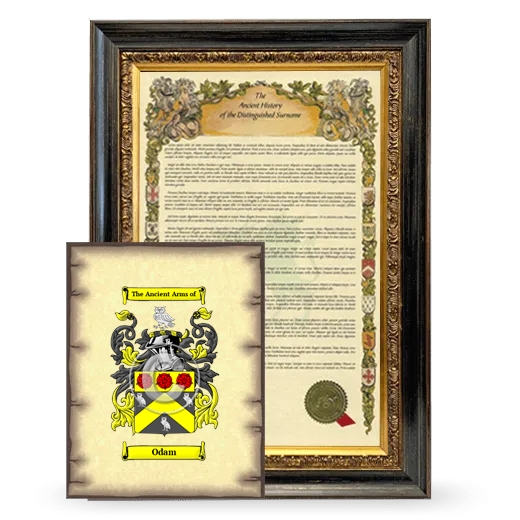 Odam Framed History and Coat of Arms Print - Heirloom