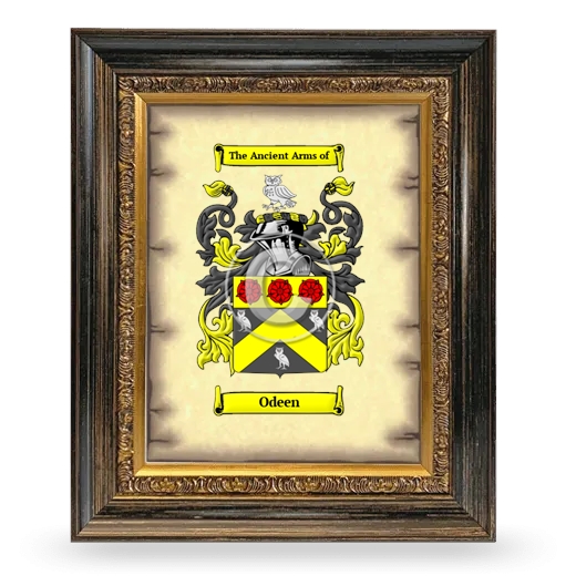 Odeen Coat of Arms Framed - Heirloom