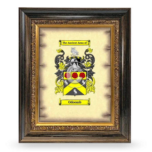 Odoomb Coat of Arms Framed - Heirloom