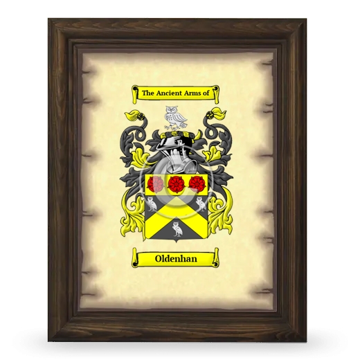Oldenhan Coat of Arms Framed - Brown