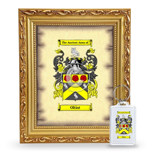 Oltint Framed Coat of Arms and Keychain - Gold