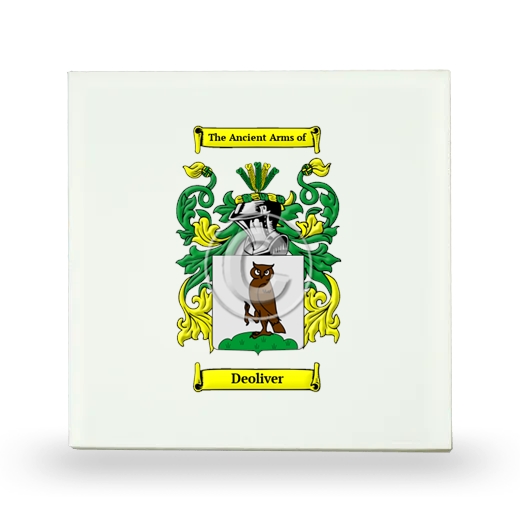 Deoliver Small Ceramic Tile with Coat of Arms