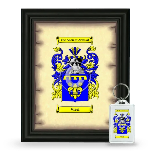 Vieri Framed Coat of Arms and Keychain - Black