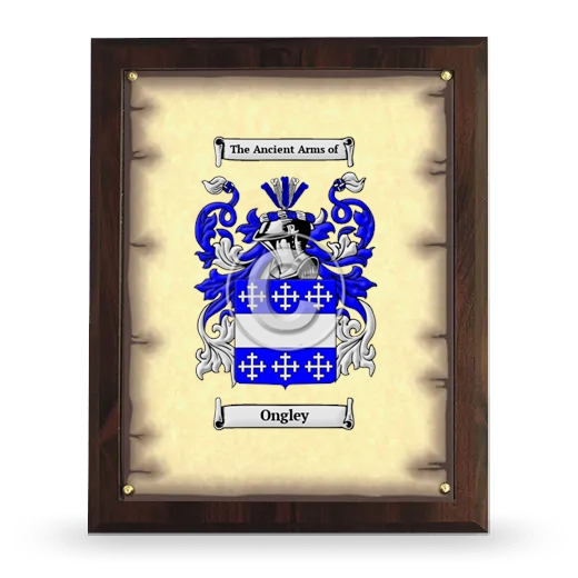 Ongley Coat of Arms Plaque