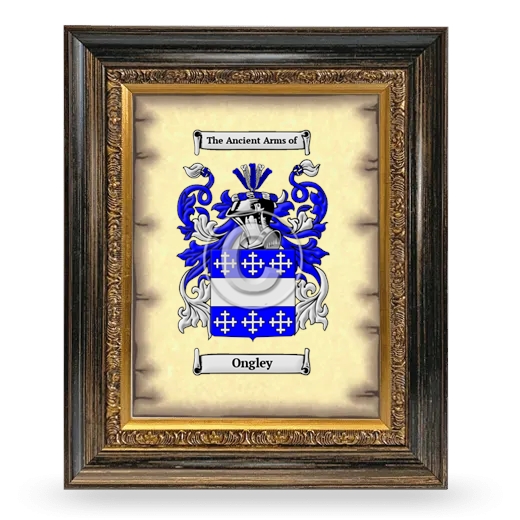 Ongley Coat of Arms Framed - Heirloom