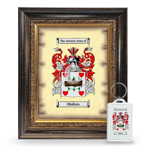 Olofsen Framed Coat of Arms and Keychain - Heirloom