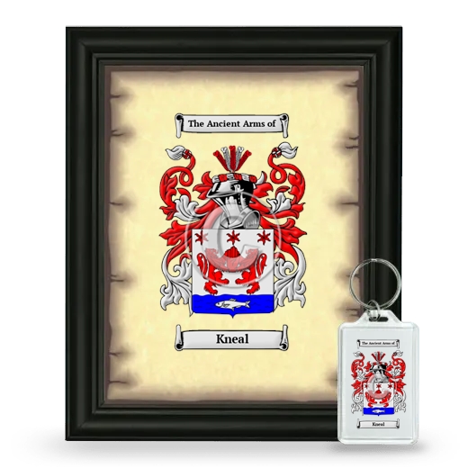 Kneal Framed Coat of Arms and Keychain - Black