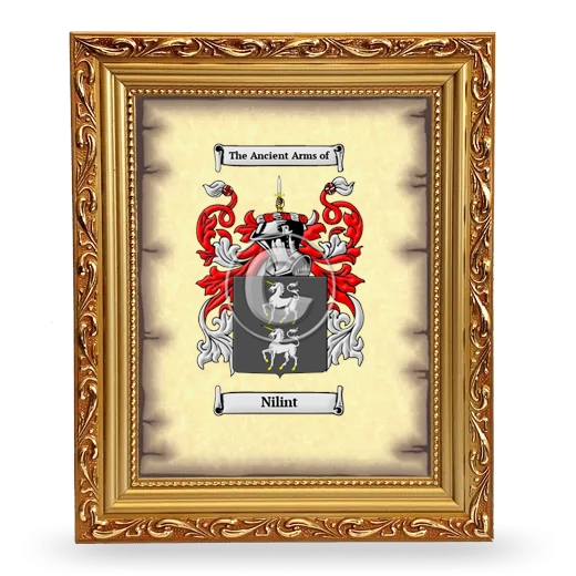 Nilint Coat of Arms Framed - Gold