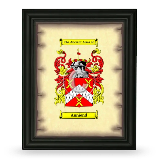 Anniend Coat of Arms Framed - Black