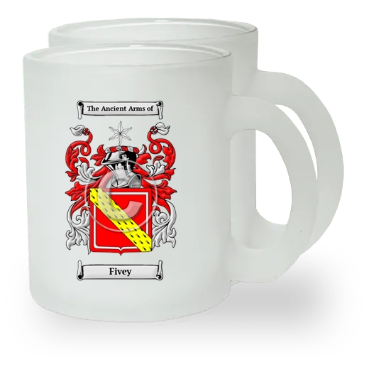 Fivey Pair of Frosted Glass Mugs