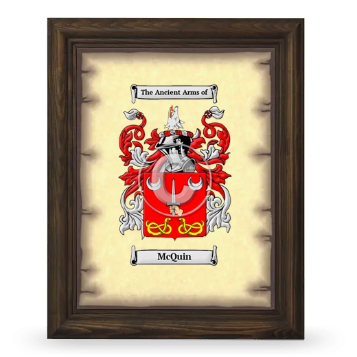 McQuin Coat of Arms Framed - Brown