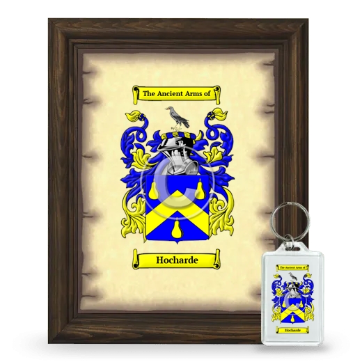 Hocharde Framed Coat of Arms and Keychain - Brown