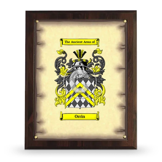 Orrin Coat of Arms Plaque