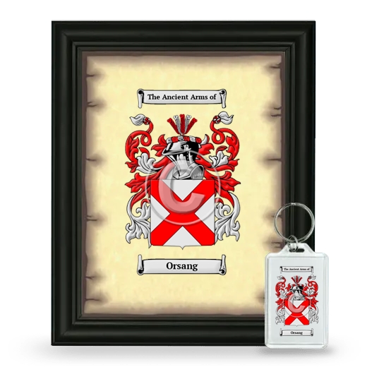 Orsang Framed Coat of Arms and Keychain - Black