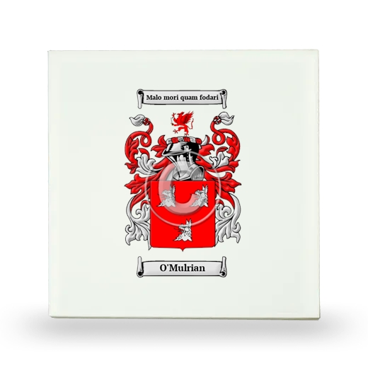 O'Mulrian Small Ceramic Tile with Coat of Arms