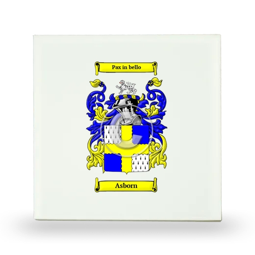 Asborn Small Ceramic Tile with Coat of Arms