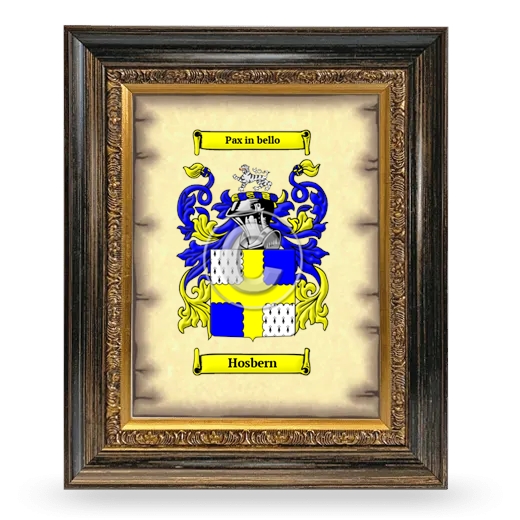 Hosbern Coat of Arms Framed - Heirloom