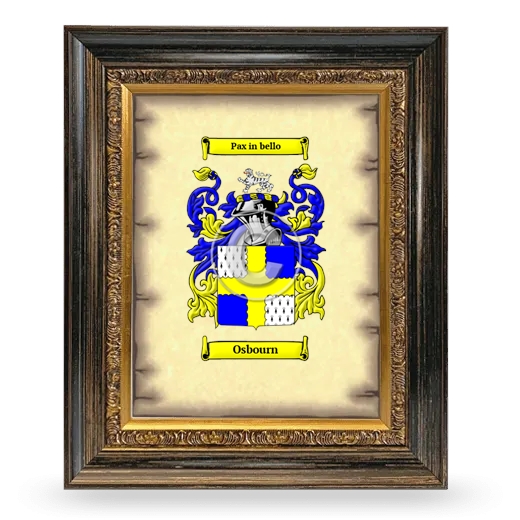 Osbourn Coat of Arms Framed - Heirloom