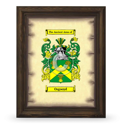 Osgooyd Coat of Arms Framed - Brown