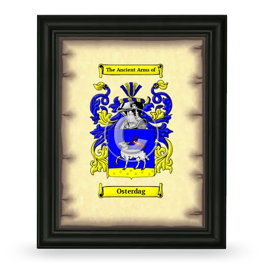 Osterdag Coat of Arms Framed - Black
