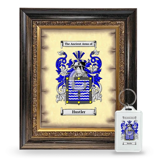 Hustler Framed Coat of Arms and Keychain - Heirloom