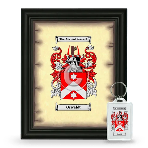 Oswaldt Framed Coat of Arms and Keychain - Black