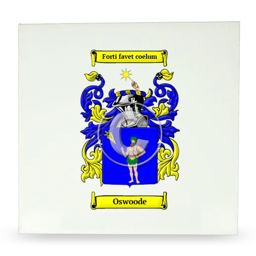 Oswoode Large Ceramic Tile with Coat of Arms