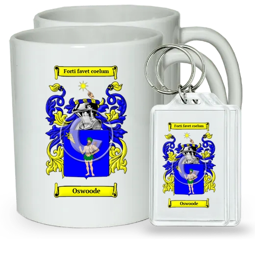 Oswoode Pair of Coffee Mugs and Pair of Keychains