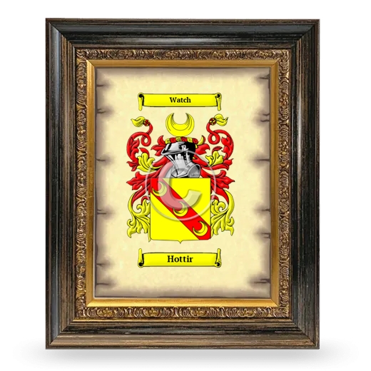 Hottir Coat of Arms Framed - Heirloom