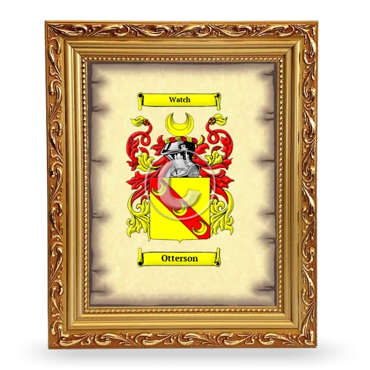 Otterson Coat of Arms Framed - Gold