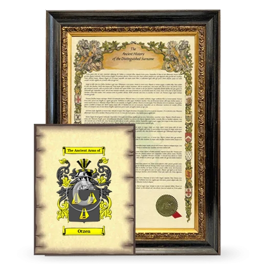 Otzen Framed History and Coat of Arms Print - Heirloom