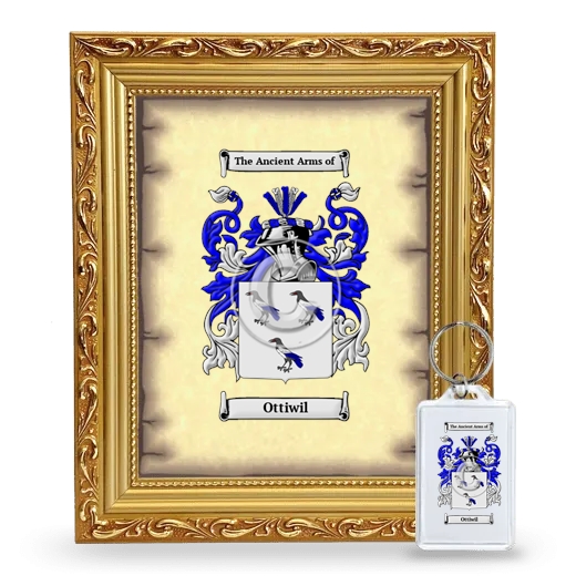 Ottiwil Framed Coat of Arms and Keychain - Gold