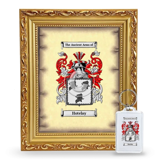 Hotelay Framed Coat of Arms and Keychain - Gold