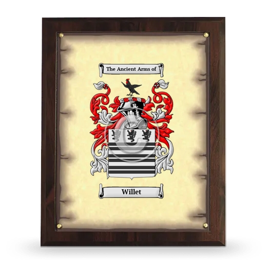 Willet Coat of Arms Plaque