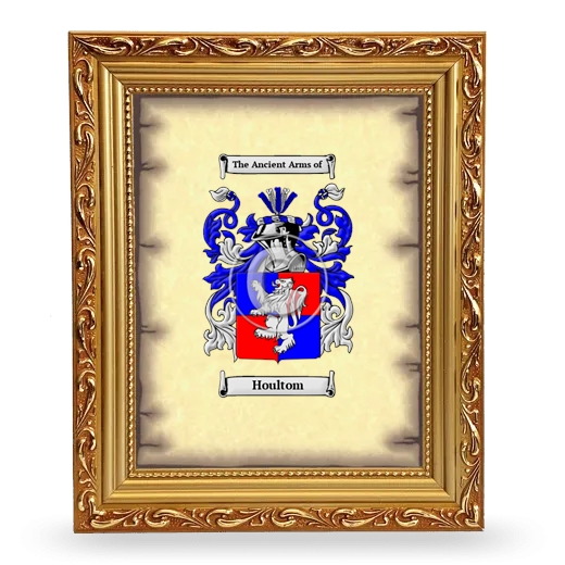 Houltom Coat of Arms Framed - Gold