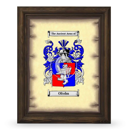 Oltolm Coat of Arms Framed - Brown