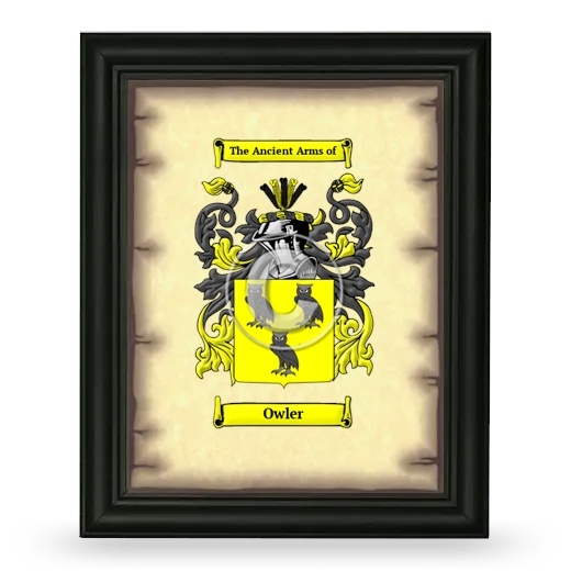 Owler Coat of Arms Framed - Black