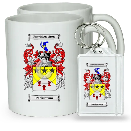 Packintum Pair of Coffee Mugs and Pair of Keychains