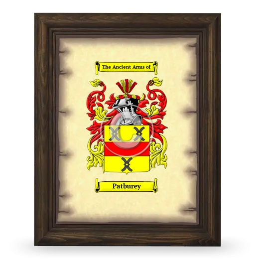 Patburey Coat of Arms Framed - Brown
