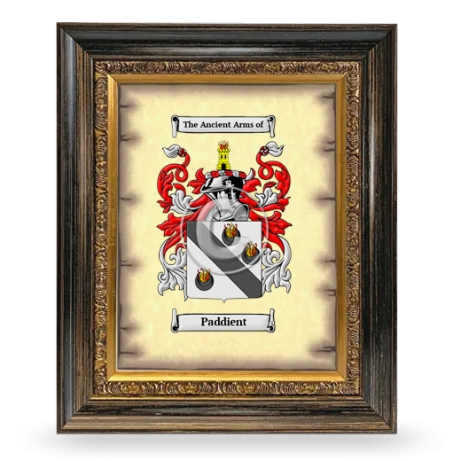 Paddient Coat of Arms Framed - Heirloom