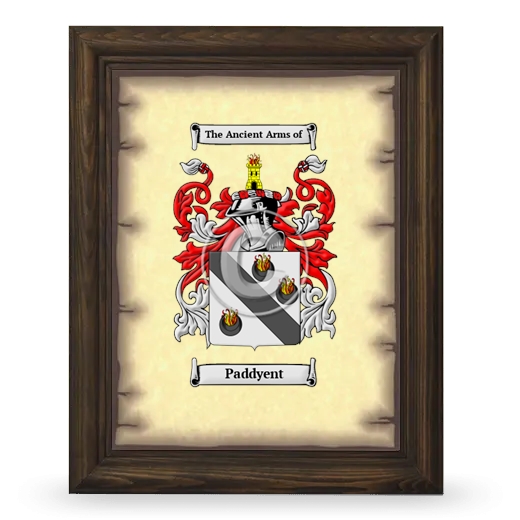 Paddyent Coat of Arms Framed - Brown