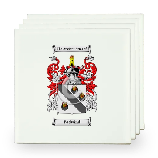 Padwind Set of Four Small Tiles with Coat of Arms